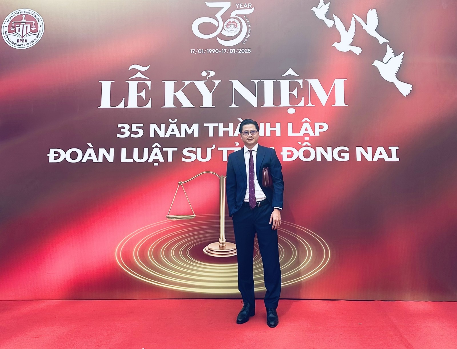 Luật sư Nguyễn Hiếu tại lễ ky niệm 35 năm đoàn luật sư Đồng Nai